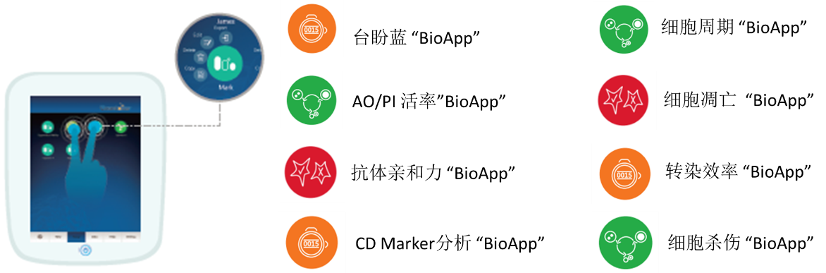 Countstar Rigel 全自动细胞荧光分析仪 - 灵活、人性化的细胞分析程序, “APP” 式管理